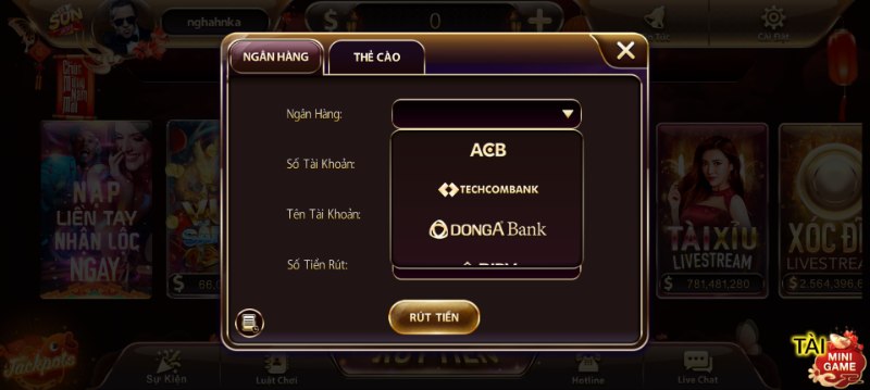 Thao tác rút tiền được đội ngũ kỹ thuật tối ưu hóa rất đơn giản 